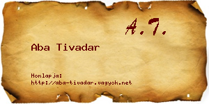 Aba Tivadar névjegykártya